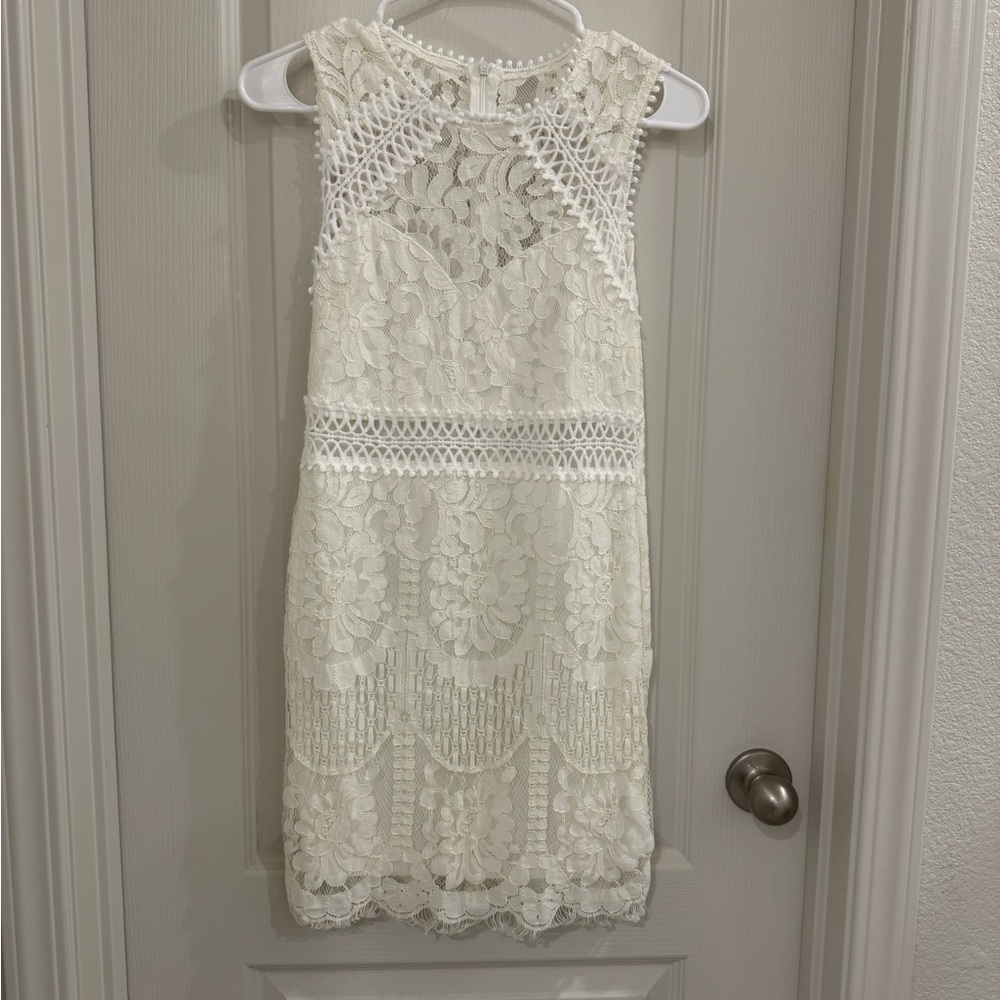 White mini dress